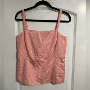 Dana Buchman vintage fully lined coral tank with zip back. Retail $198 size 6